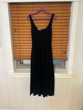 Reformation - Black Midi Dress